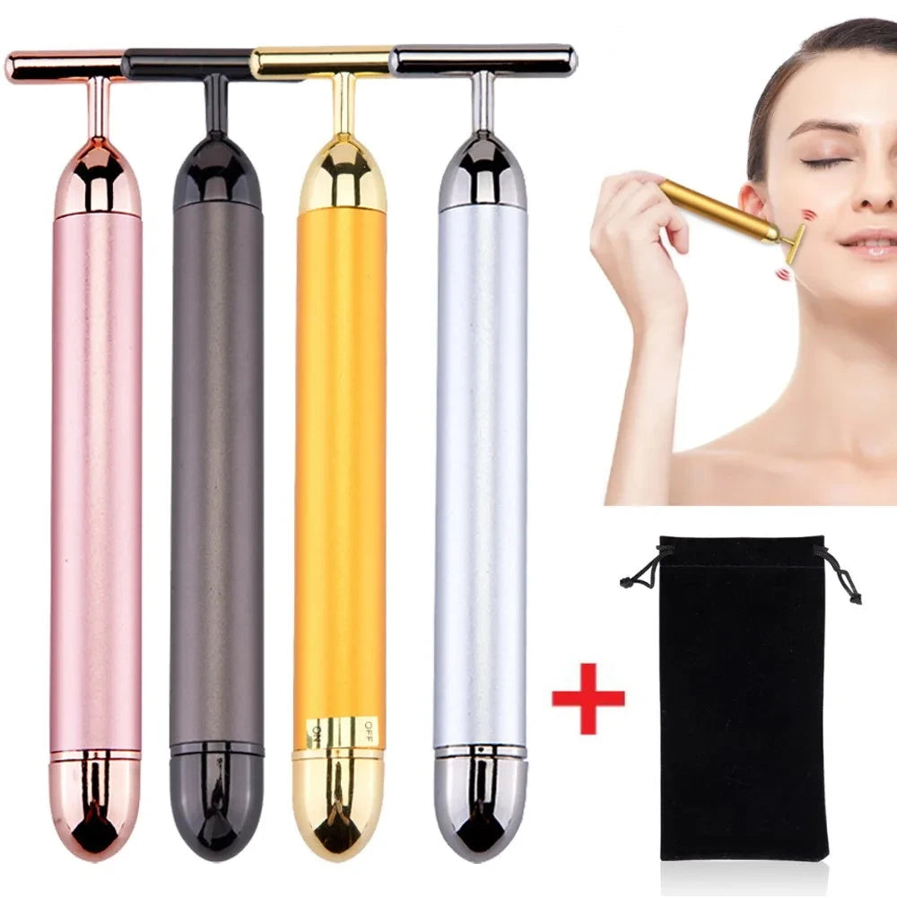 24k Gold Vibrating Face Roller