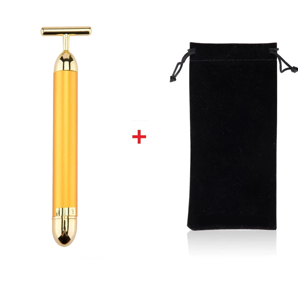 24k Gold Vibrating Face Roller