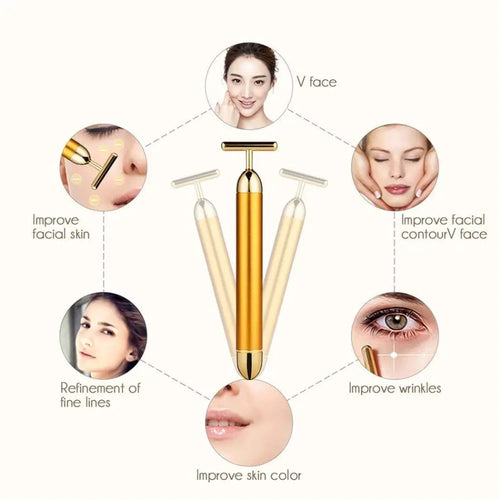 24k Gold Vibrating Face Roller