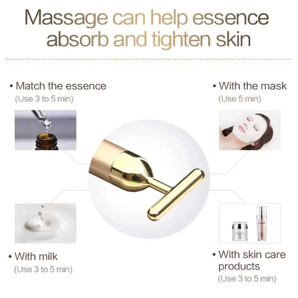 24k Gold Vibrating Face Roller