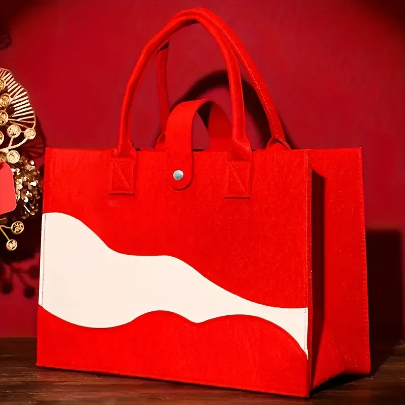 Striped Canvas Tote Bag
