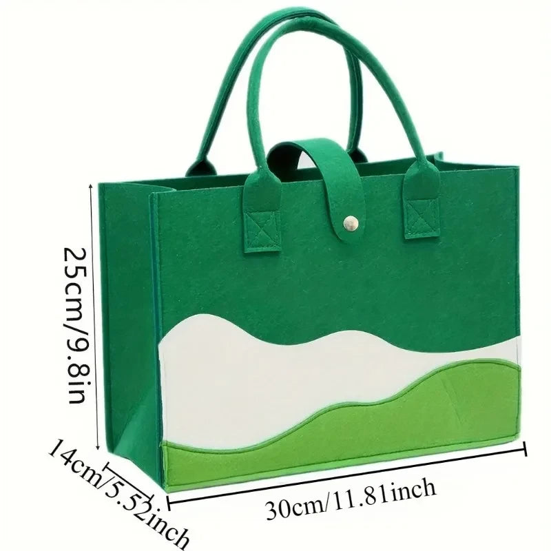 Striped Canvas Tote Bag