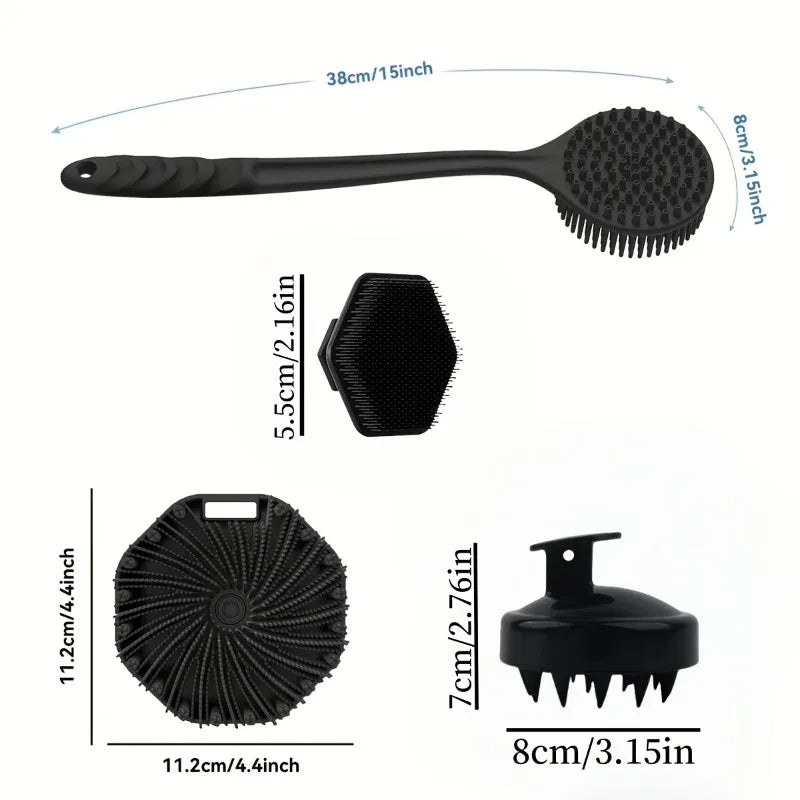 Silicone Bath Brush Set