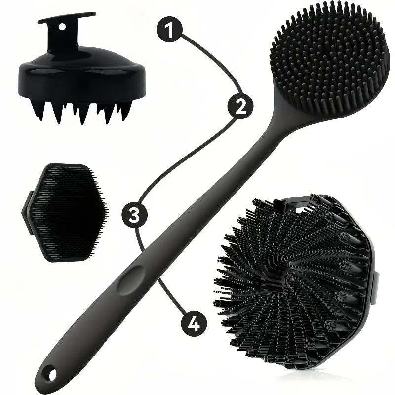 Silicone Bath Brush Set